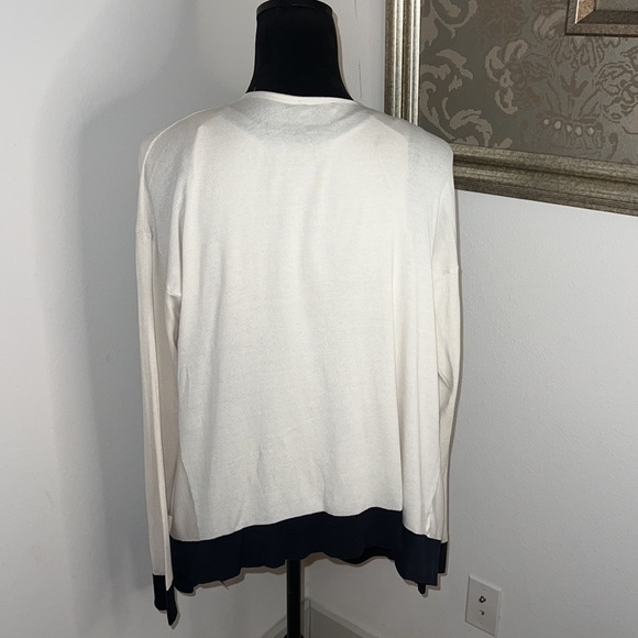 Ann Taylor cardigan set two piece cascade cardigan and sleeveless top silk Sz S - Picture 3 of 9